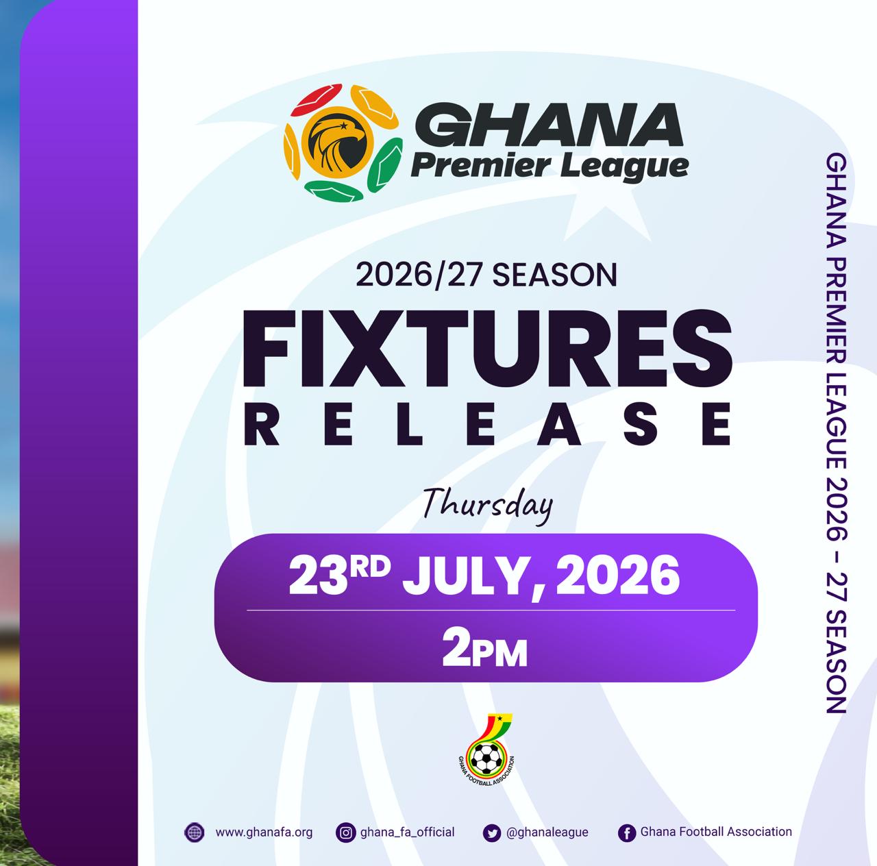 Ghana Premier League 2026/27 Fixtures Released — FC AshantiGold Learn Debut Season Schedule